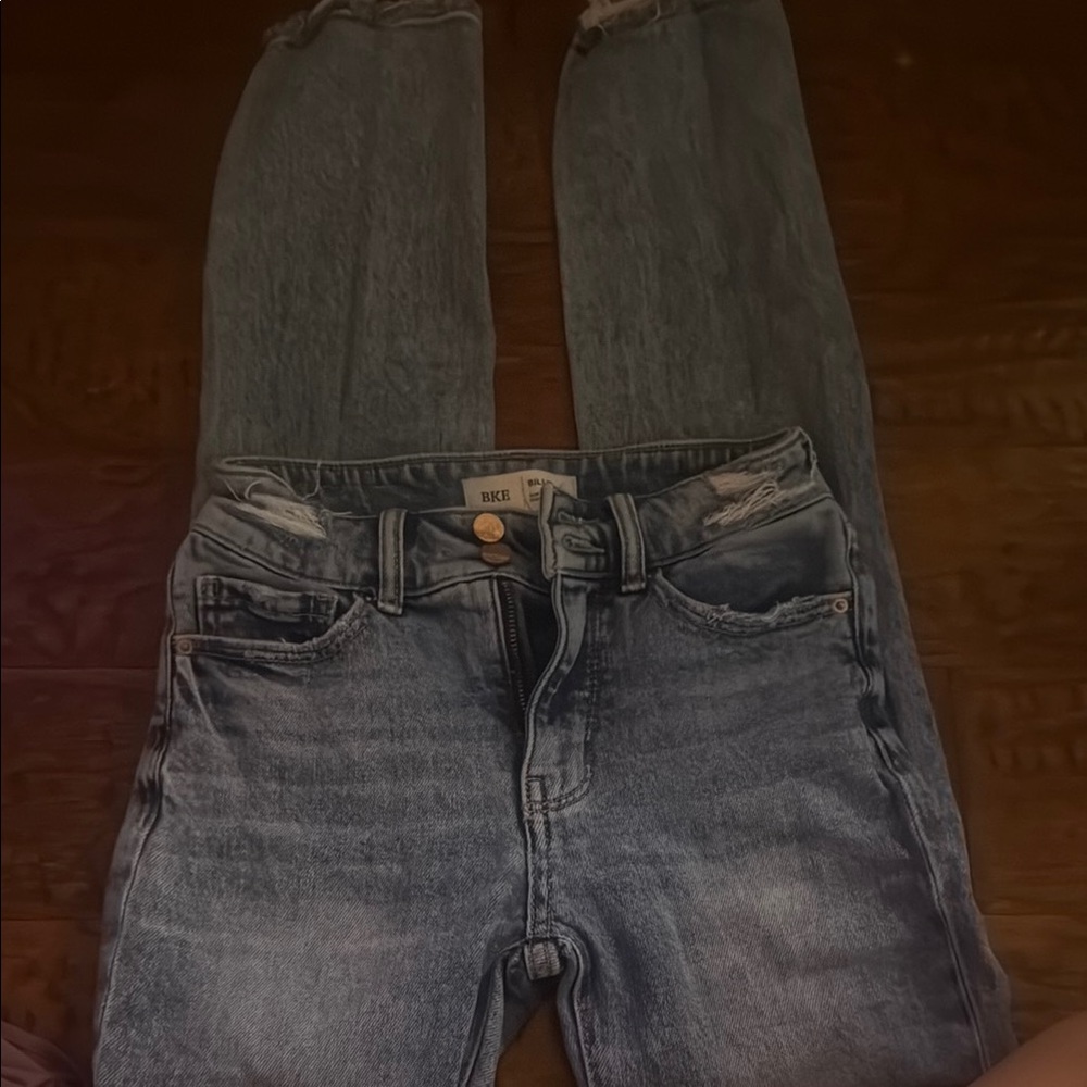 Buckle Blue Skinny Jeans Distressed Look